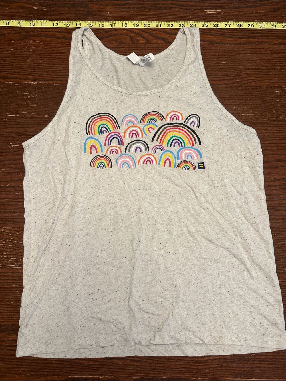 Bella Canvas Cream Tank with Rainbow Graphic